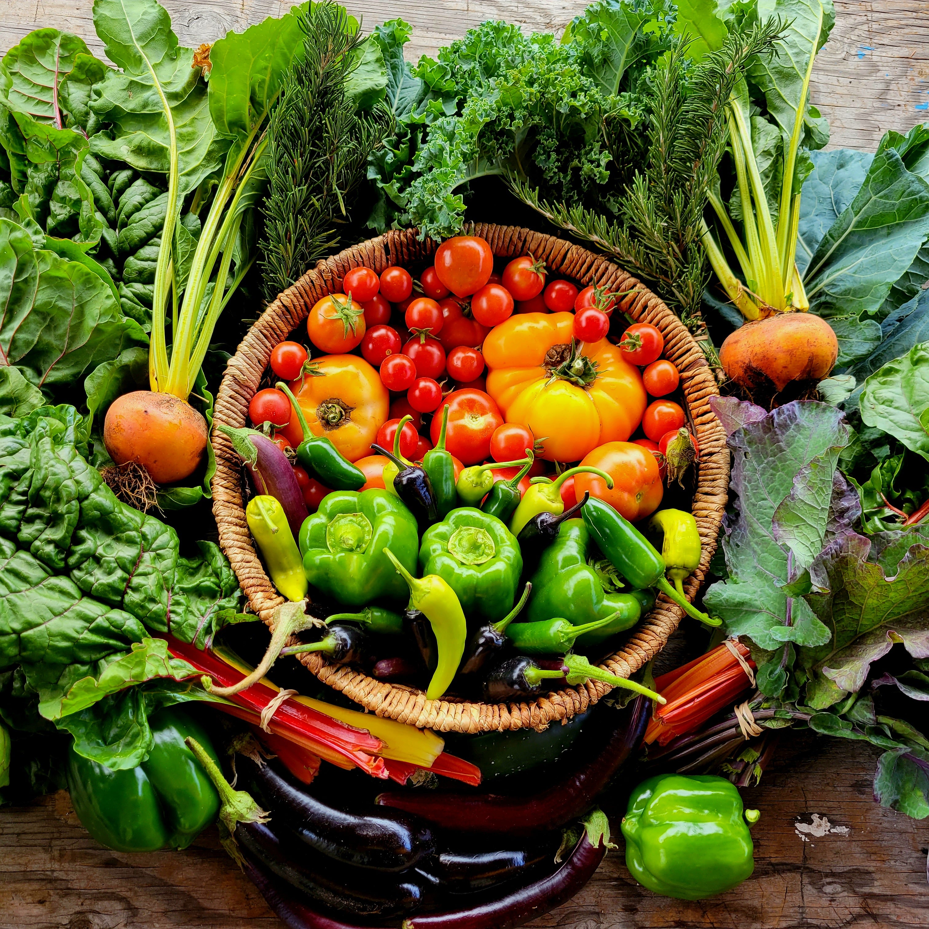 Fresh, organic produce grown in Oakland.