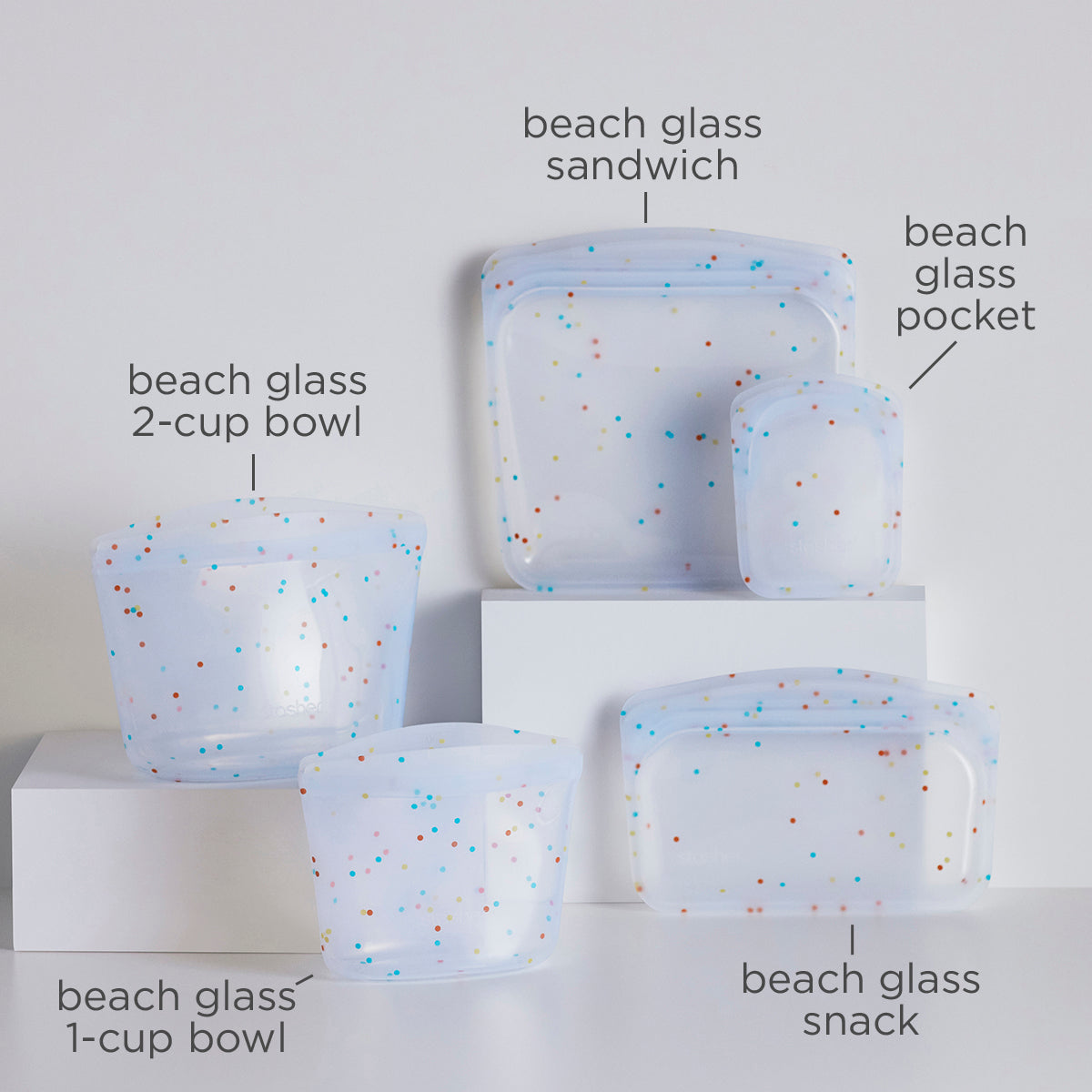 beach glass: stasher reusable bags