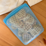 all: half gallon blue with waffles inside