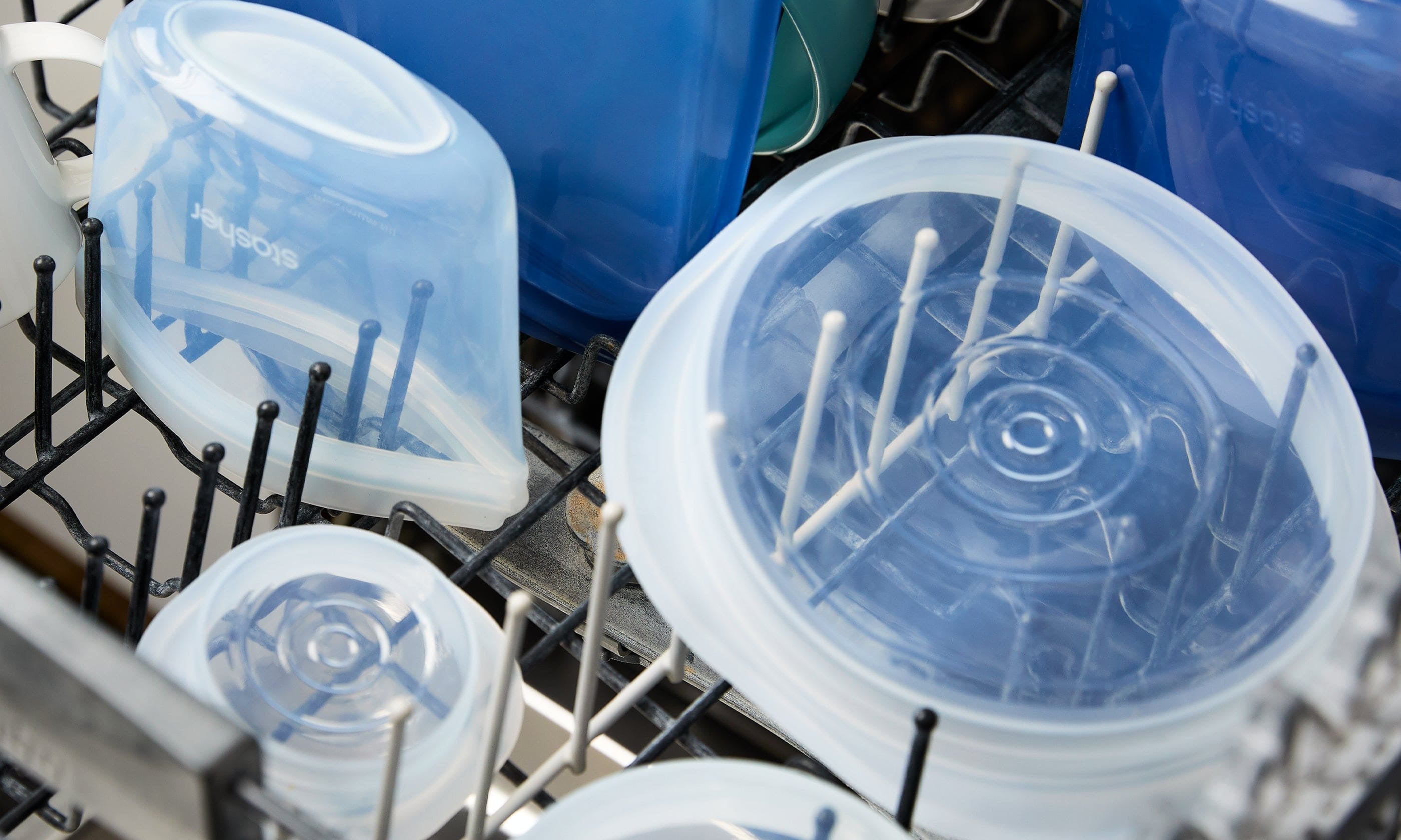 Easily Clean Your Stasher: image of Stashers in the dishwasher