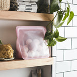 pink: Reusable Silicone Stasher Stand Up Mega Bag