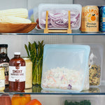 falls: stand-up mega holding cabbage in the fridge