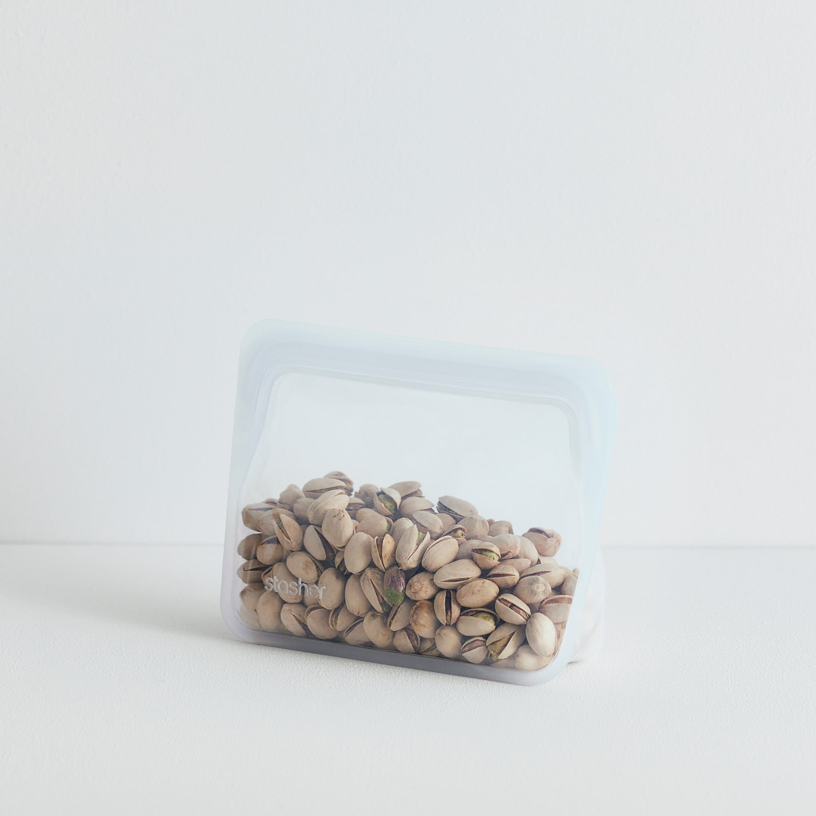 clear: Reusable Silicone Stasher Stand Up Mini Bag