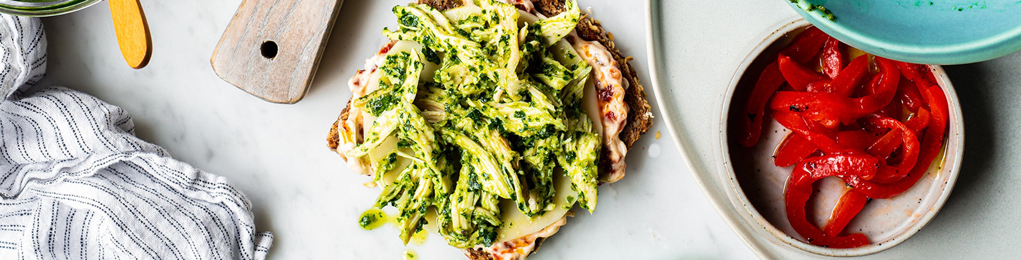 Let's Fix Lunch!  Pesto Chicken Sandwich