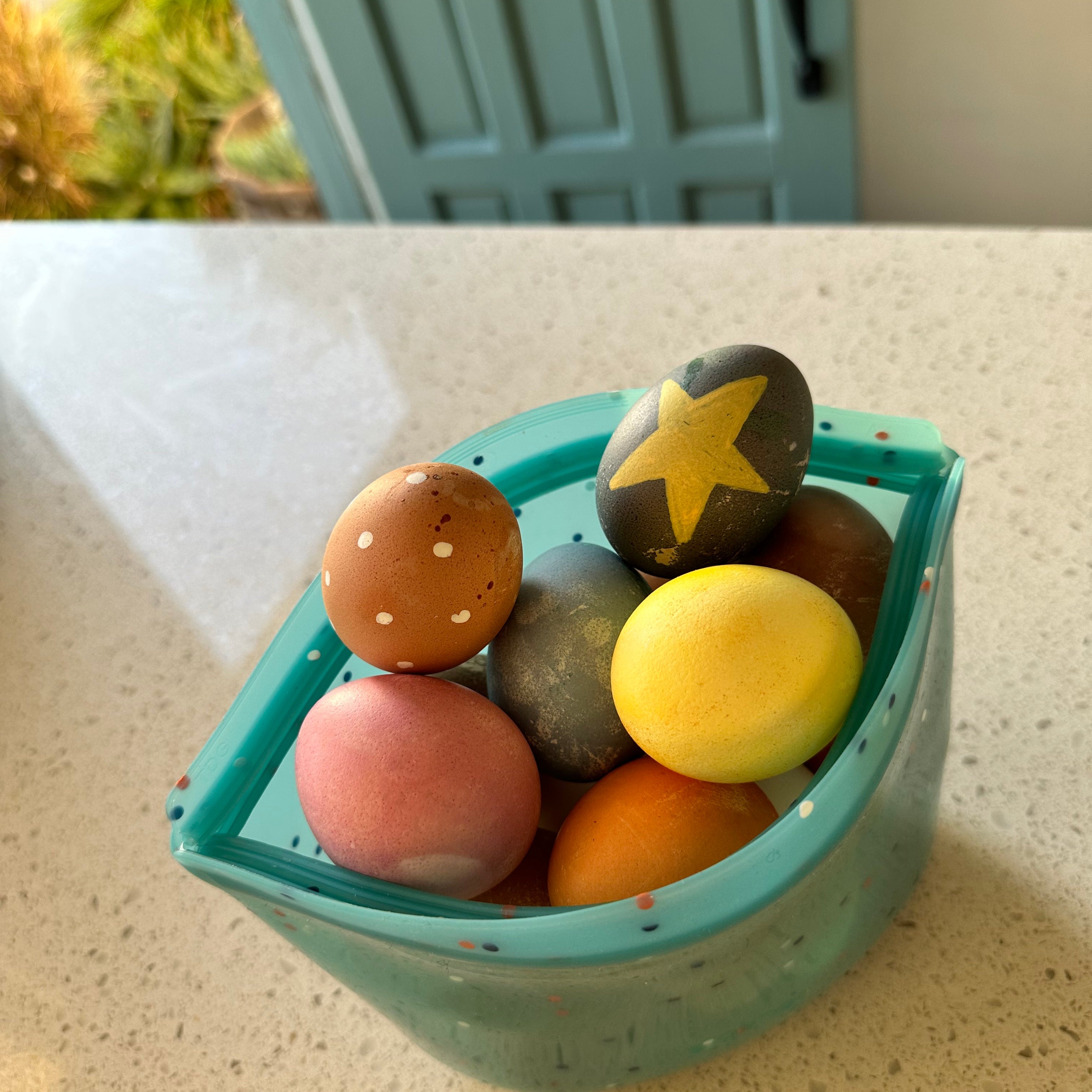 DIY Easter eggs with veggie scrap dye