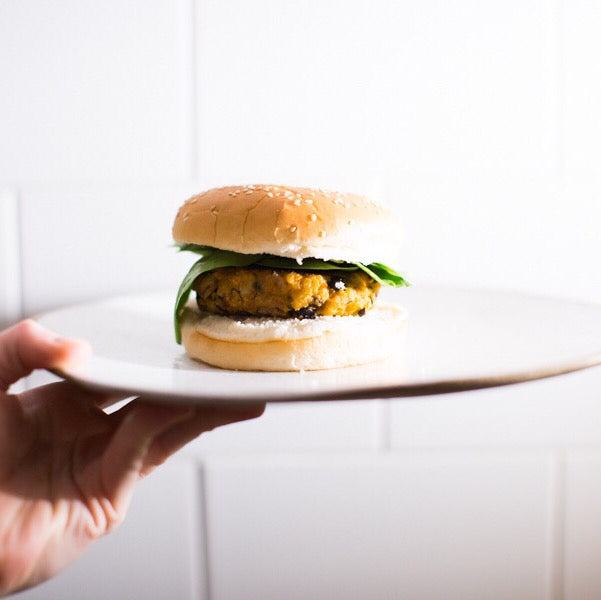 Sweet Potato + Black Bean Burgers | stasher bag