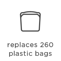 one stasher replaces 260 single use plastic bags