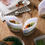 clear: bowl 2-cup holding rice bowls and veggies