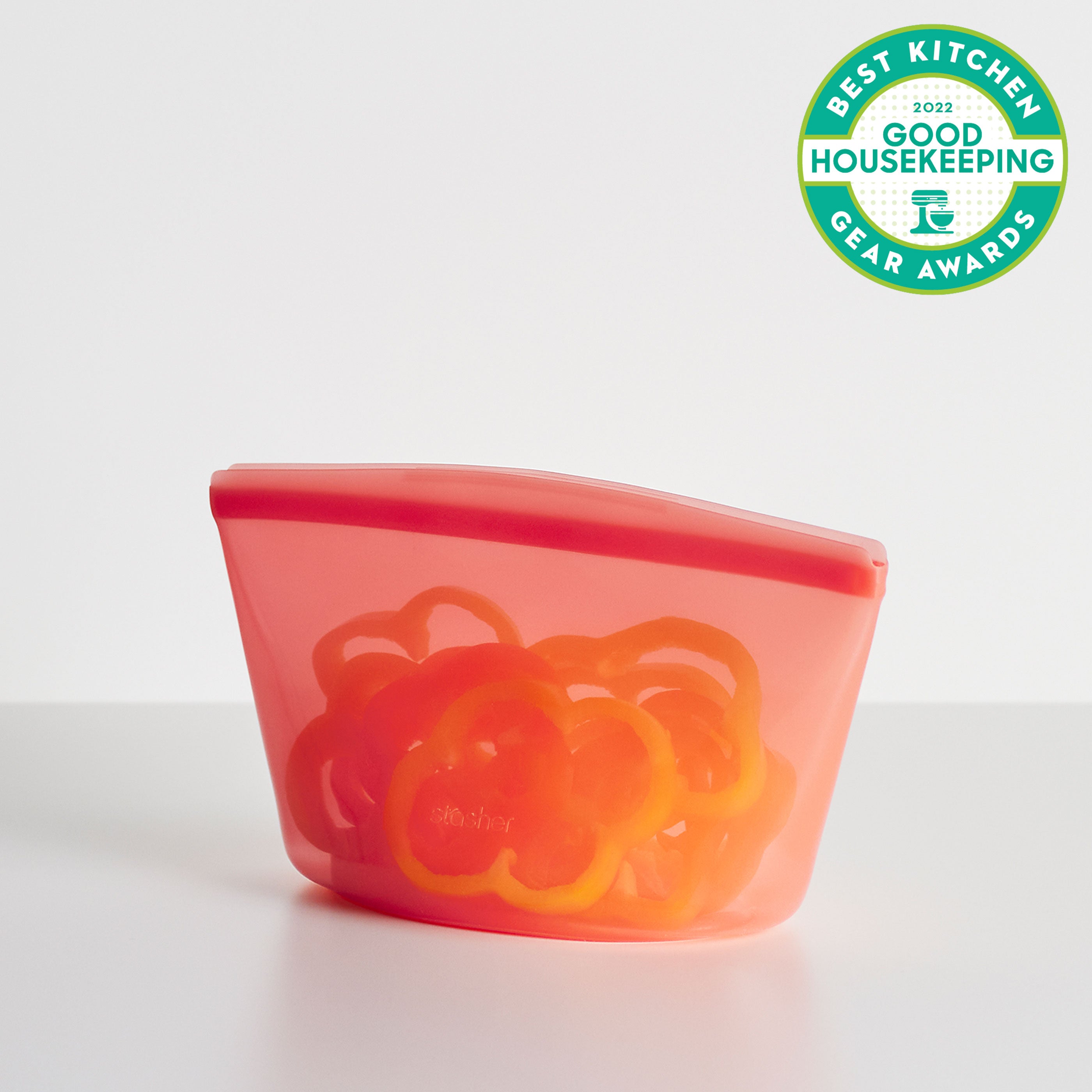 Stasher 6-Cup Bowl in Red | Silicone