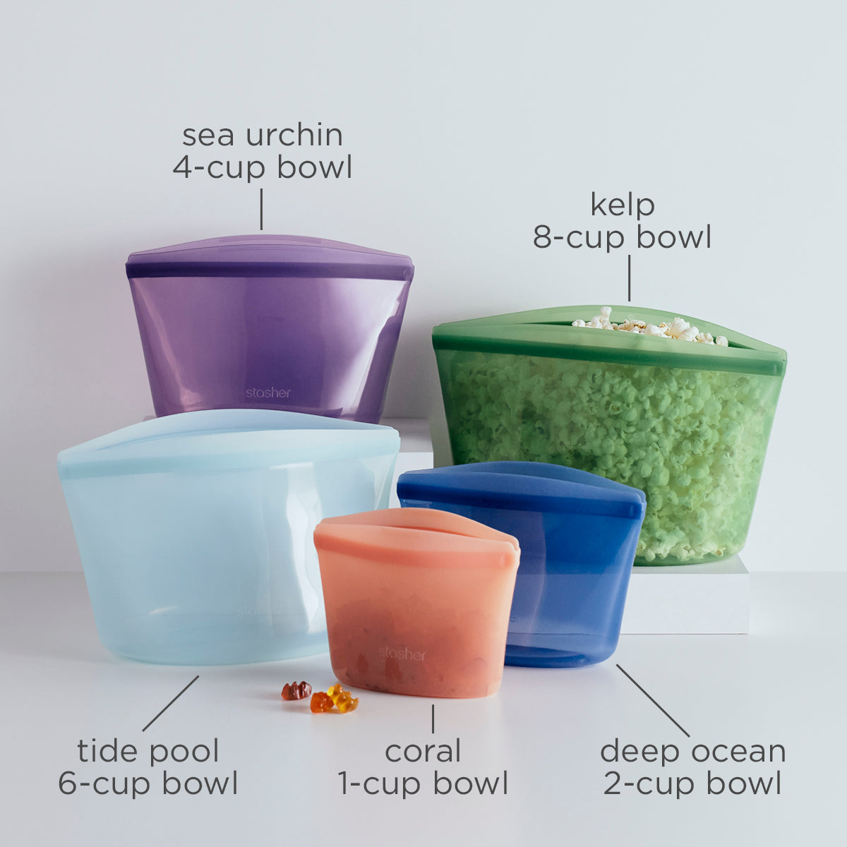 Silicone Food Storage Container bowl with Lid- Small & Large