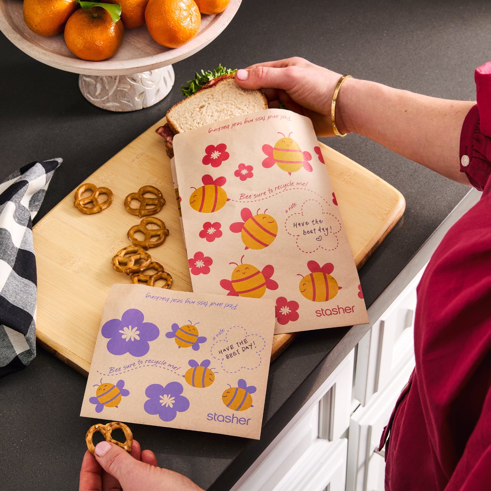 Recyclable Paper Bags 2-Pack