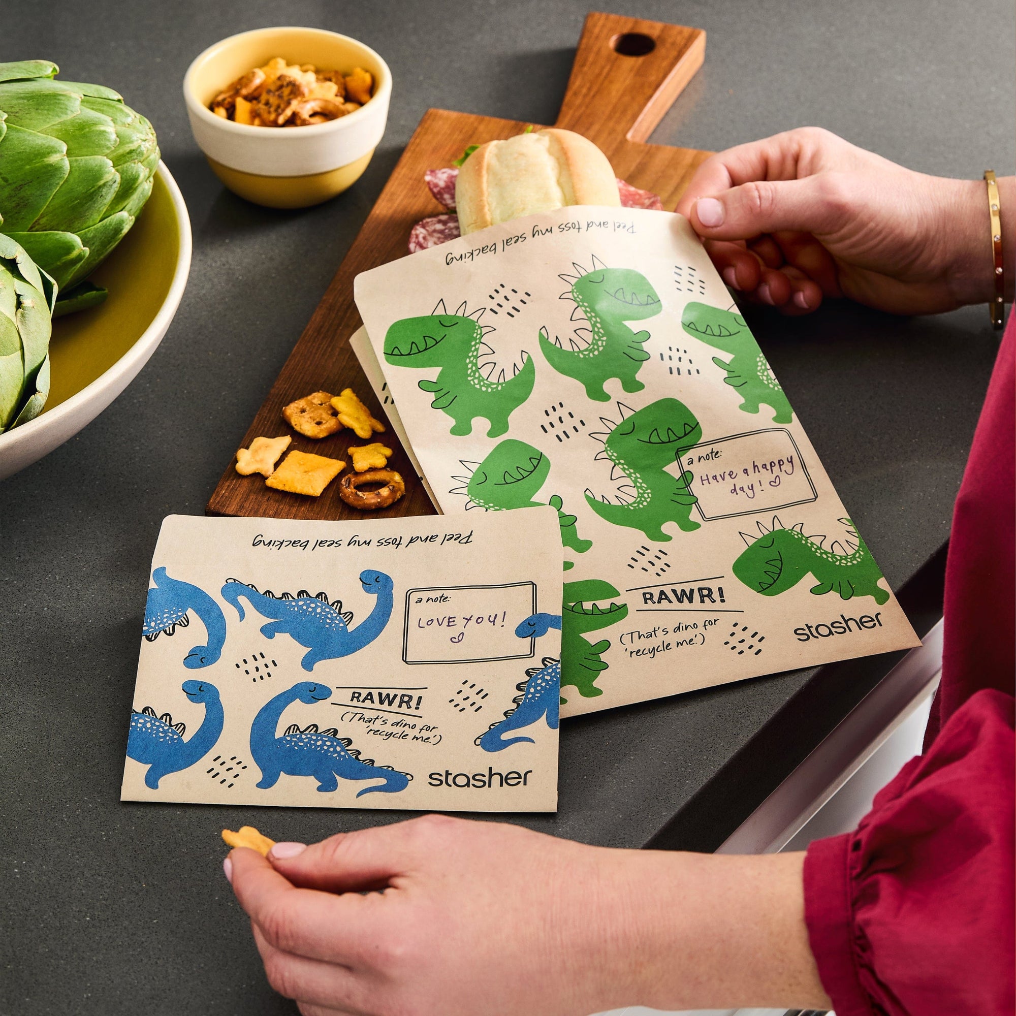 Recyclable Paper Bags 2-Pack