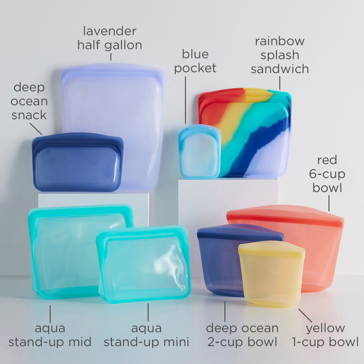 9 Pack Dishwasher Safe Reusable Sandwich Bags