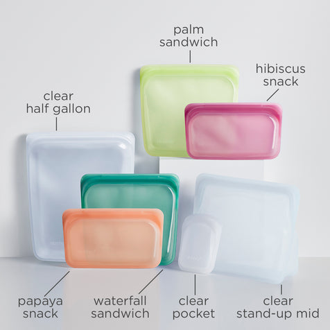 tropical: stasher reusable bags 7-pack set