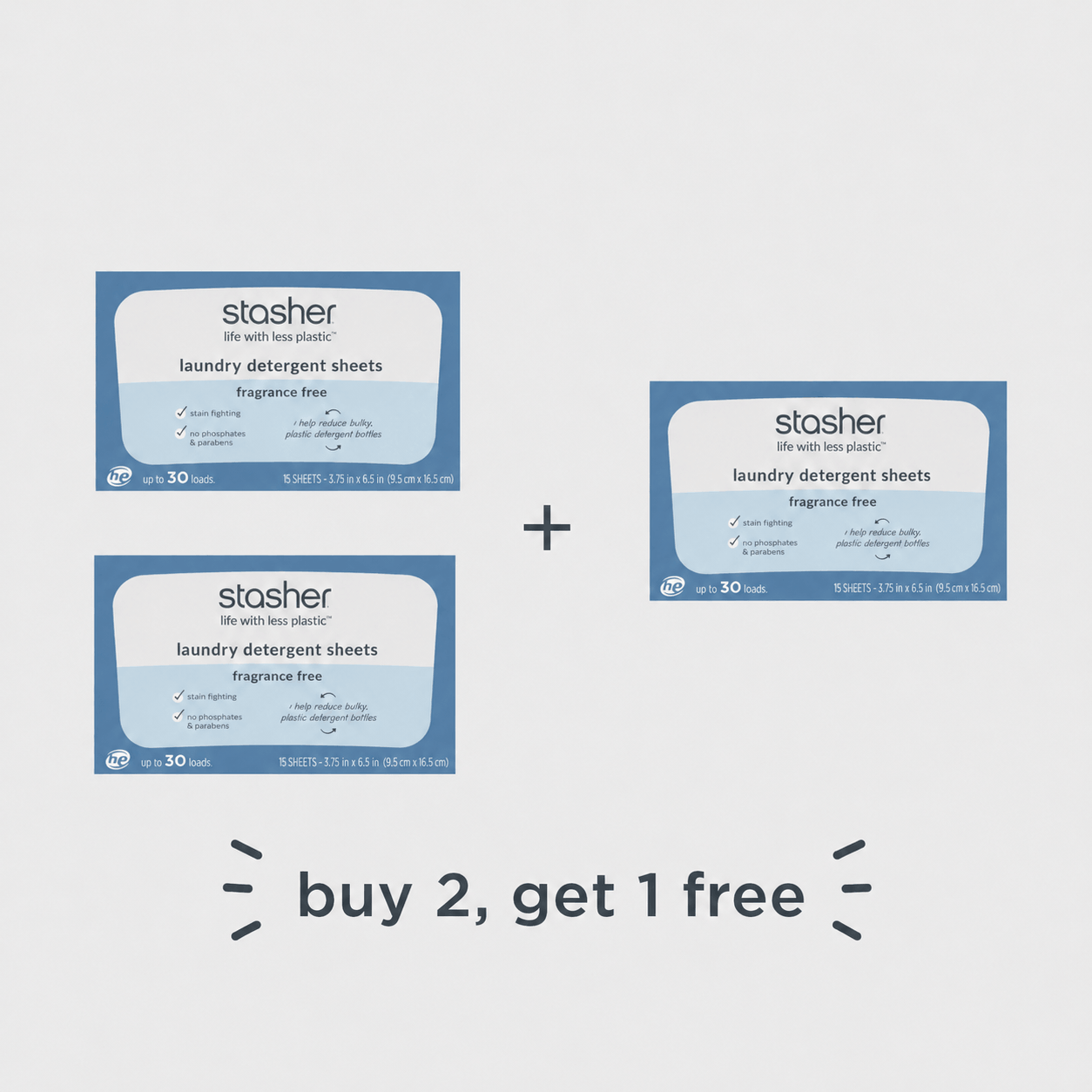 Laundry Detergent Sheets 3-Pack (Buy 2, Get 1 Free)