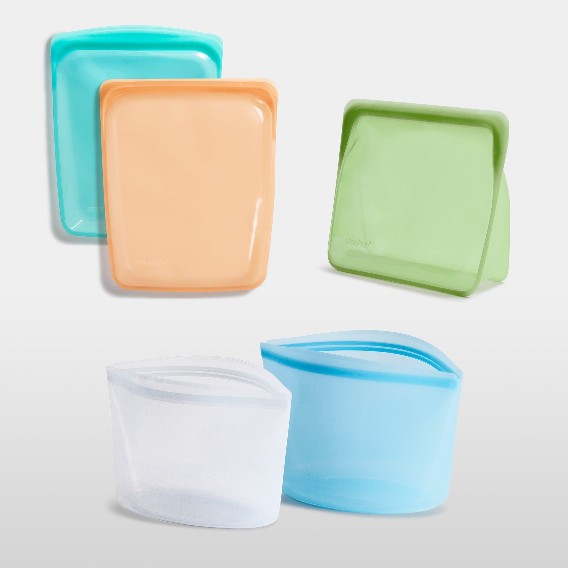 5-Pack Reusable Silicone Sandwich Bag