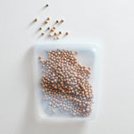 all: clear half gallon holding garbanzo beans. 