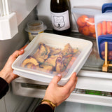 all: square stretch lid with leftovers