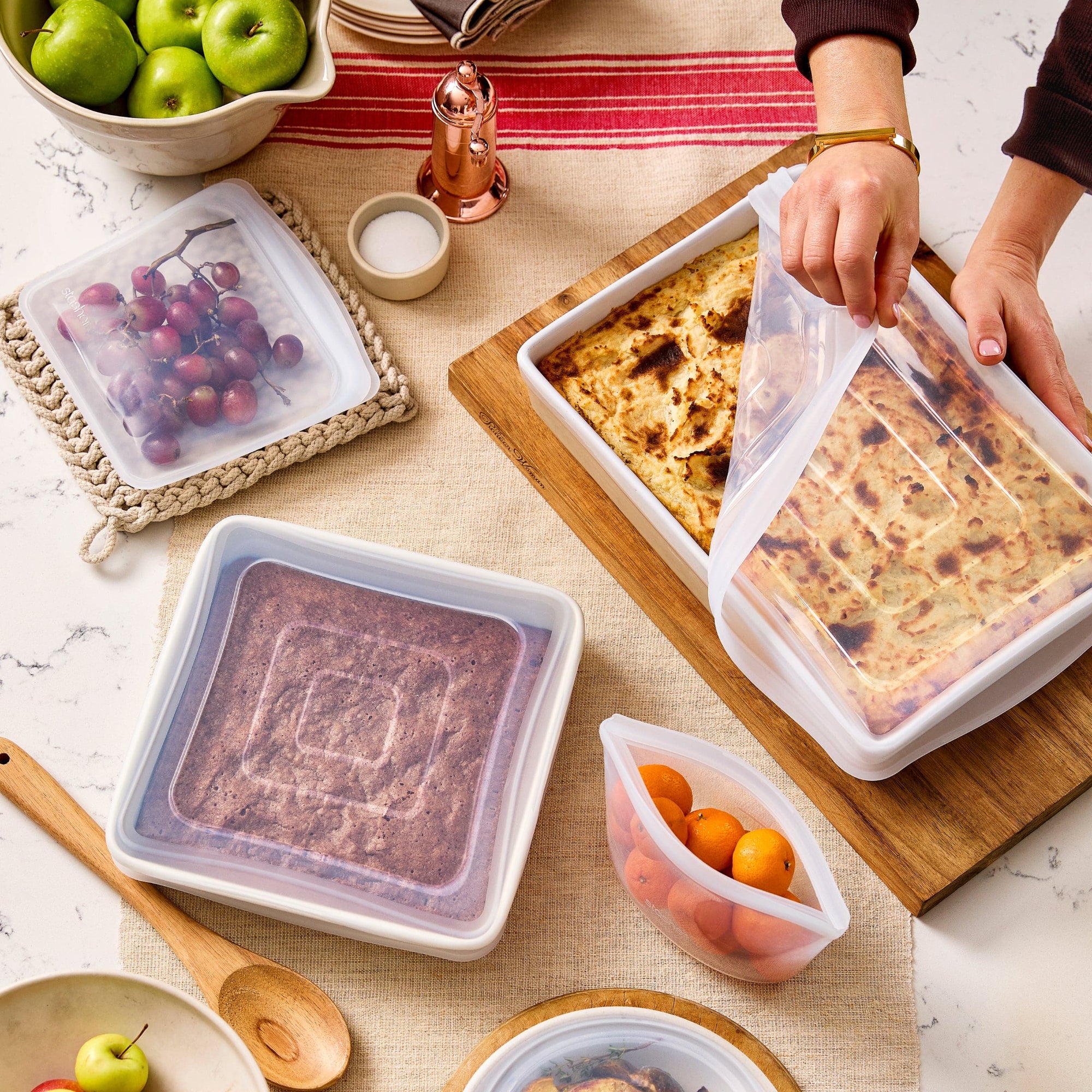 Rectangle Stretch Lids 2-Pack