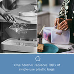 all: sandwich bag replaces 100s of single use plastic bags
