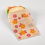 bee: paper sandwich bag with bee prints. 