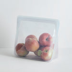 all: stand-up mega bag holding whole apples. 