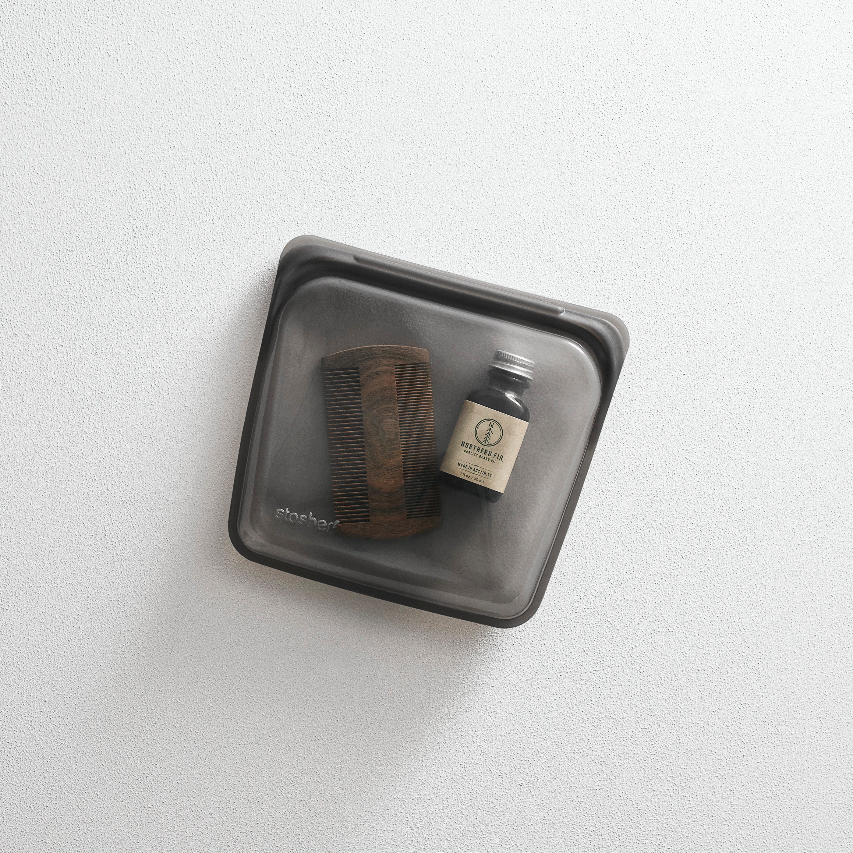 black: Reusable Silicone Stasher Sandwich Bag