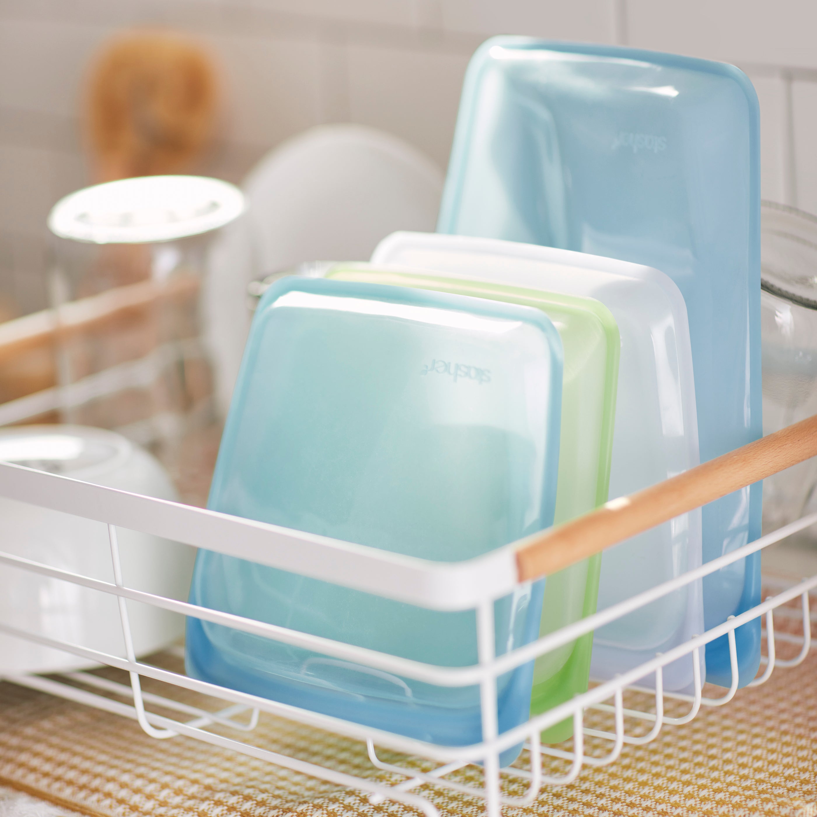 Drying reusable online sandwich bags