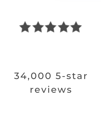34000 5-star reviews