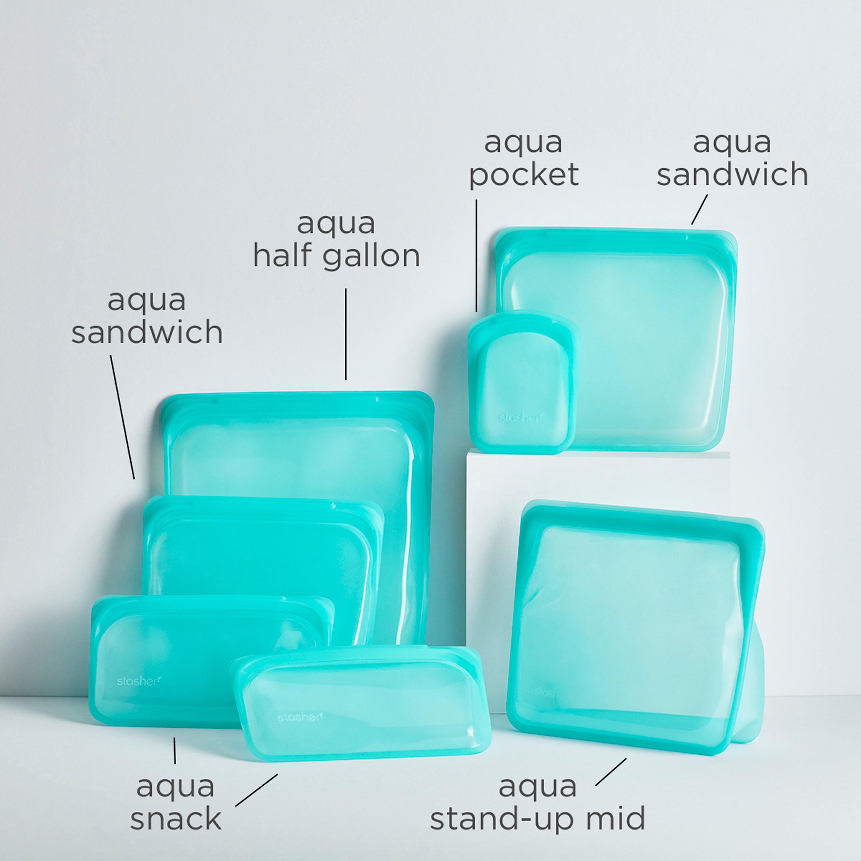 Stasher Snack Bag - Aqua