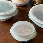 all: Winter Lids in Mint over lots of bowls