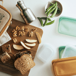 all: snack bags holding lunch items. 