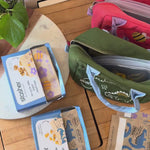all: lunch bag video holding recyclable paper bag. 