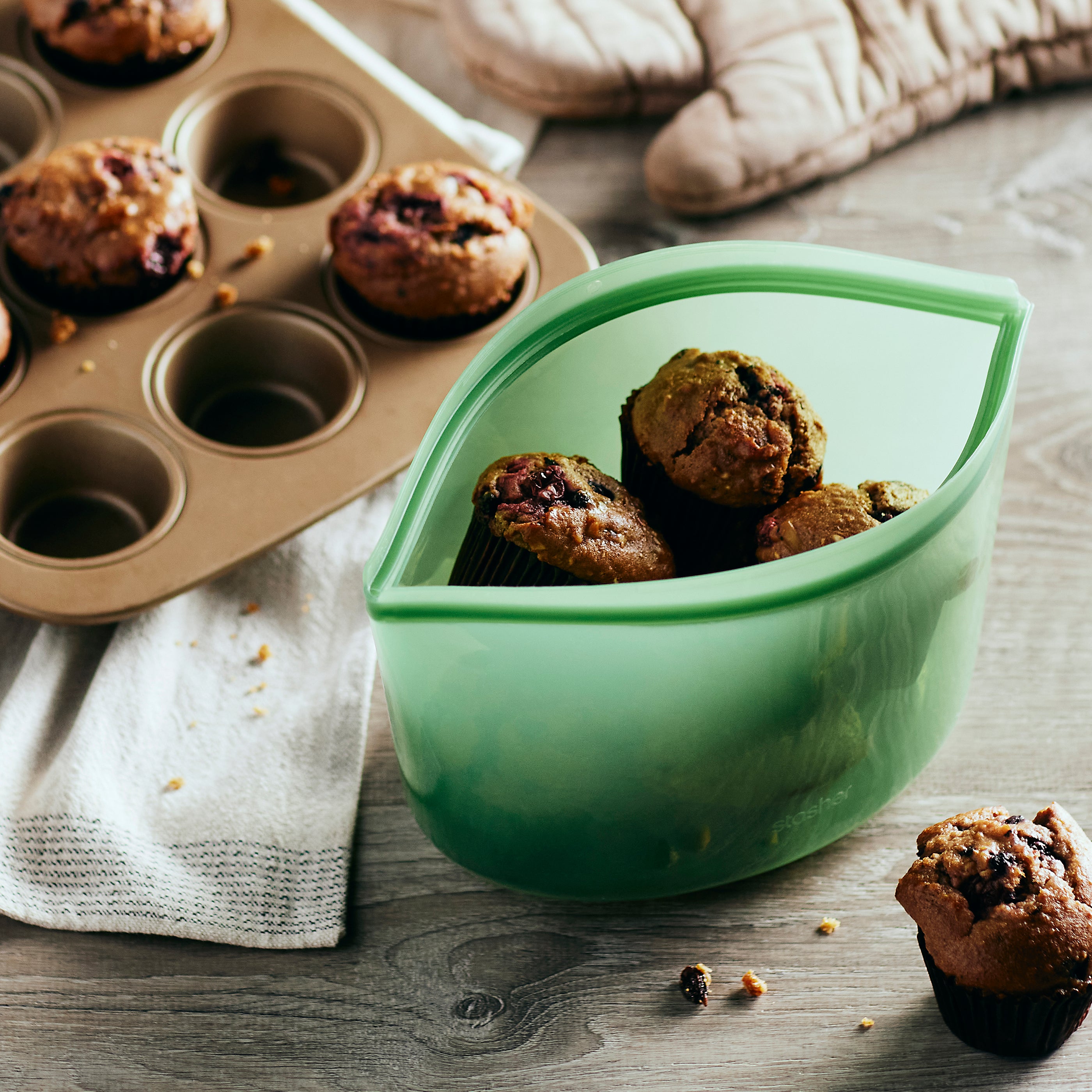 Kelp: Stasher Reusable Silicone Bowl