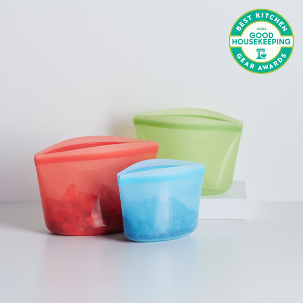Ocean Forest: Reusable Silicone Storage Bowls 3 Pack Color Assorted