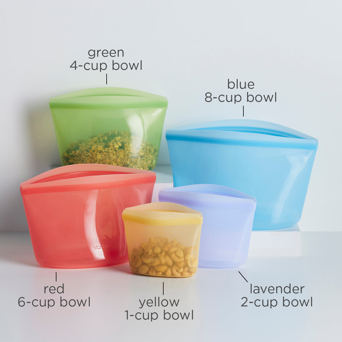 Bowls 3-Pack, Reusable Silicone Bowl Set