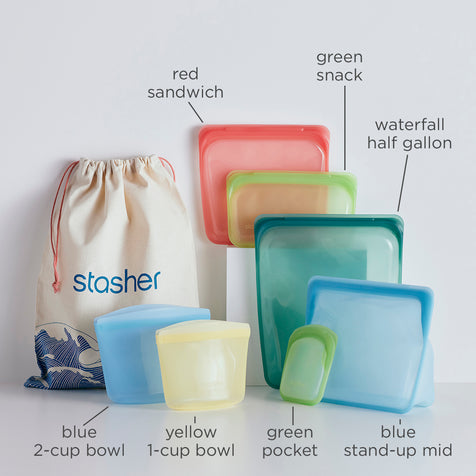 Buy Stasher Reusable Silicone Food Bag Sandwich Bag Sous vide Bag  Storage Bag Clear Online at Low Prices in India  Amazonin