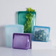ocean forest: Reusable Silicone Stasher Bag Food Storage 4-Pack Assorted Colours