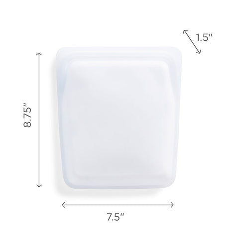 all: Reusable Silicone Stasher Quart Bag Duo Dimensions