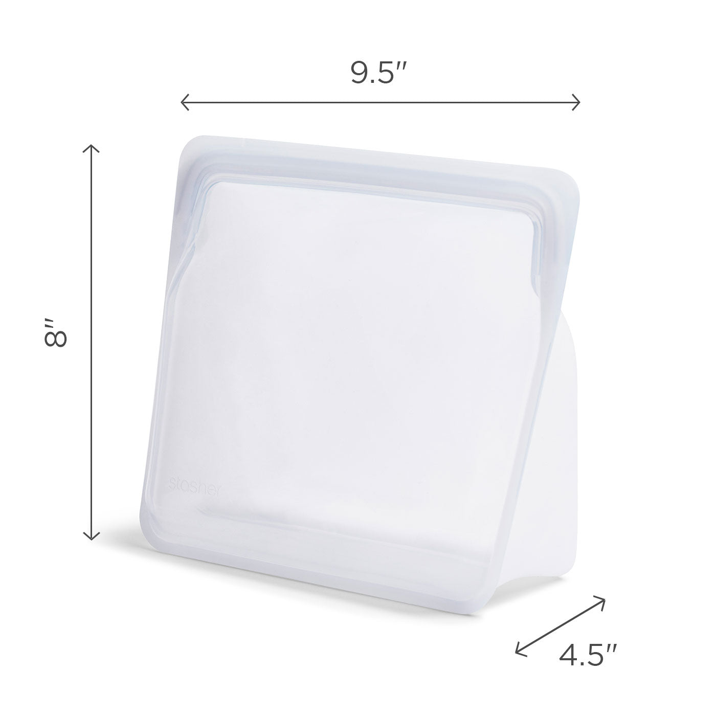all: Reusable Silicone Stasher Stand Up Mega 2-Pack Dimensions