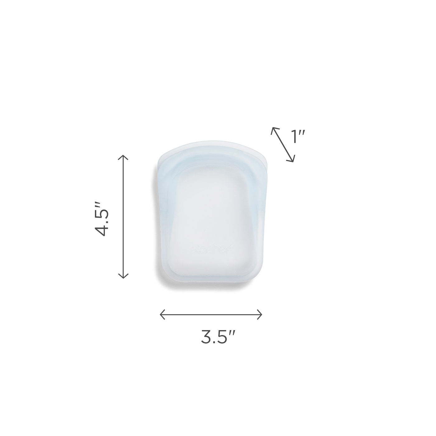 all: Reusable Silicone Stasher Pocket Bag 3-Pack Bundle Dimensions