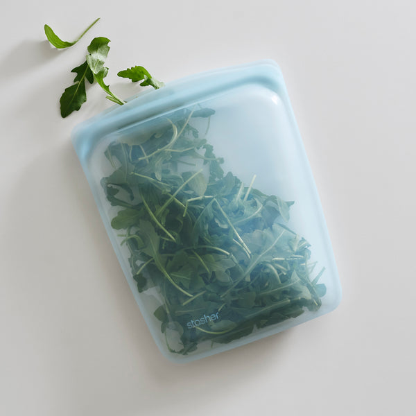 aqua: Reusable Silicone Stasher Half Gallon Bag