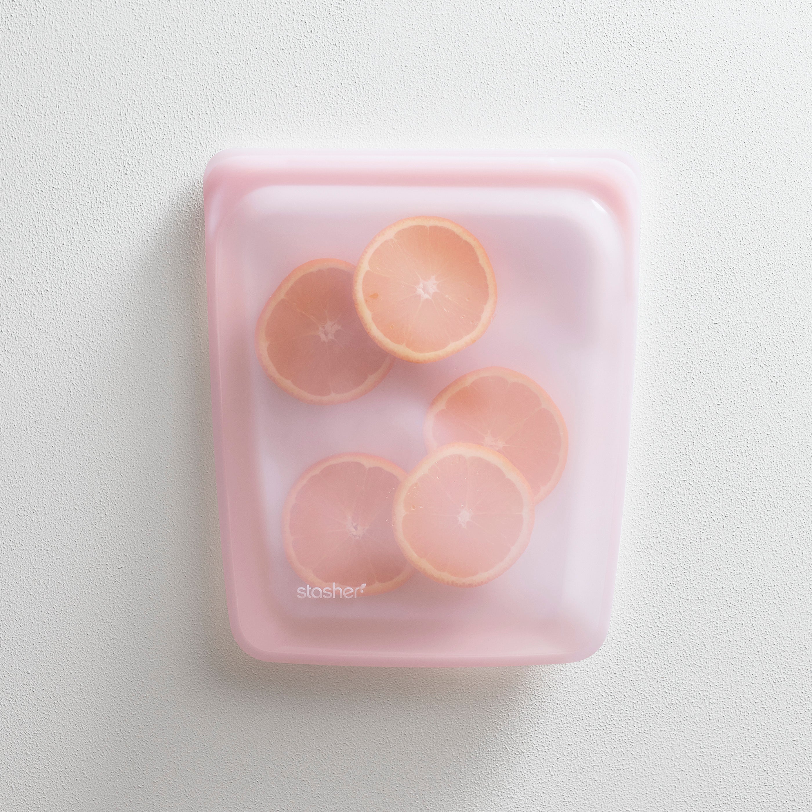 pink: Reusable Silicone Stasher Half Gallon Bag