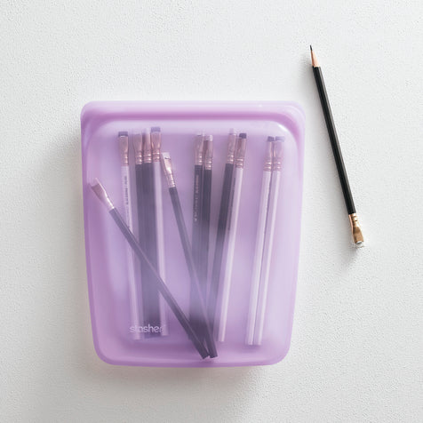 purple: Reusable Silicone Stasher Half Gallon Bag