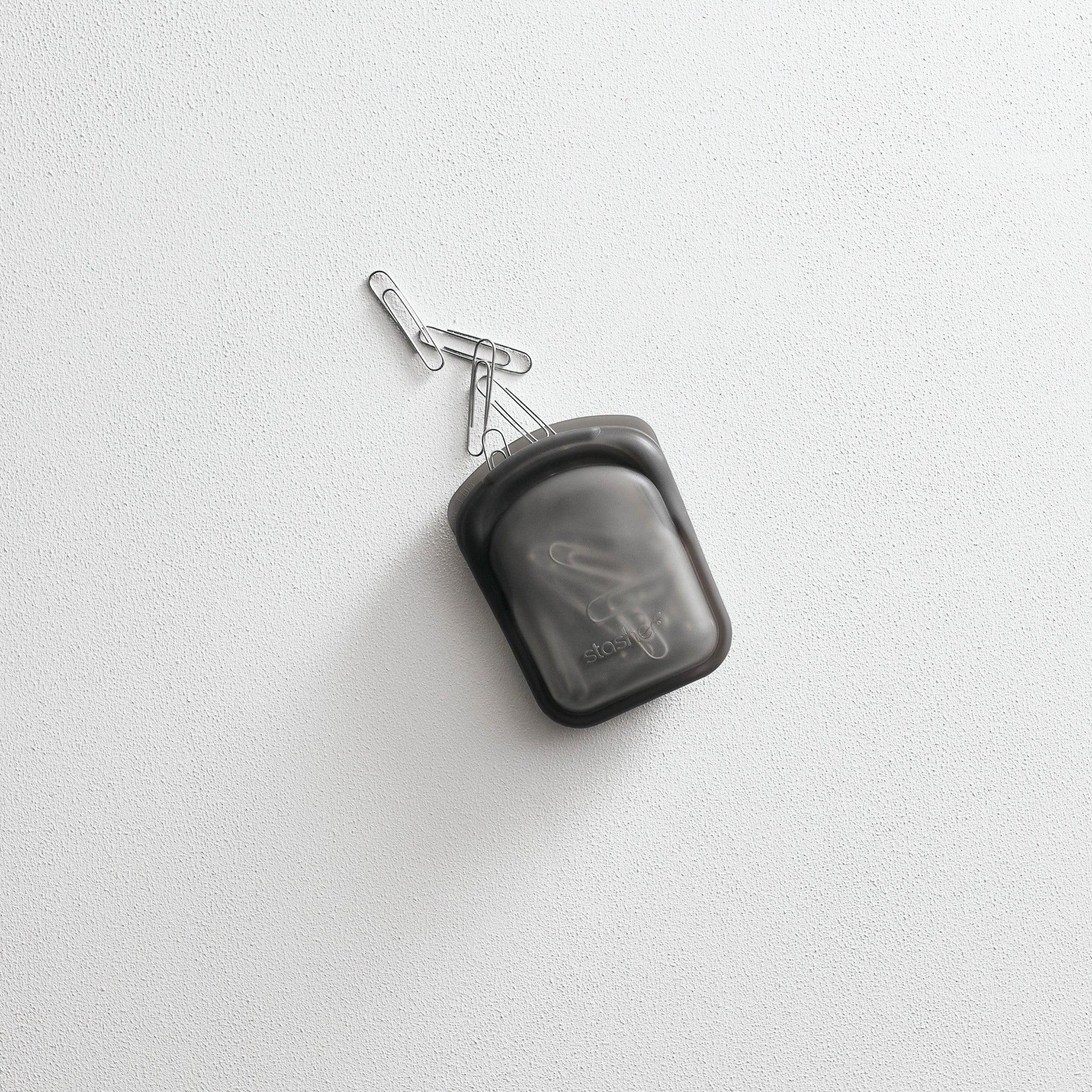 black: Reusable Silicone Stasher Pocket Bag