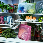 green: Reusable Silicone Stasher Stand Up Mega Bag