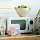pink: Reusable Silicone Stasher Stand Up Mid Bag