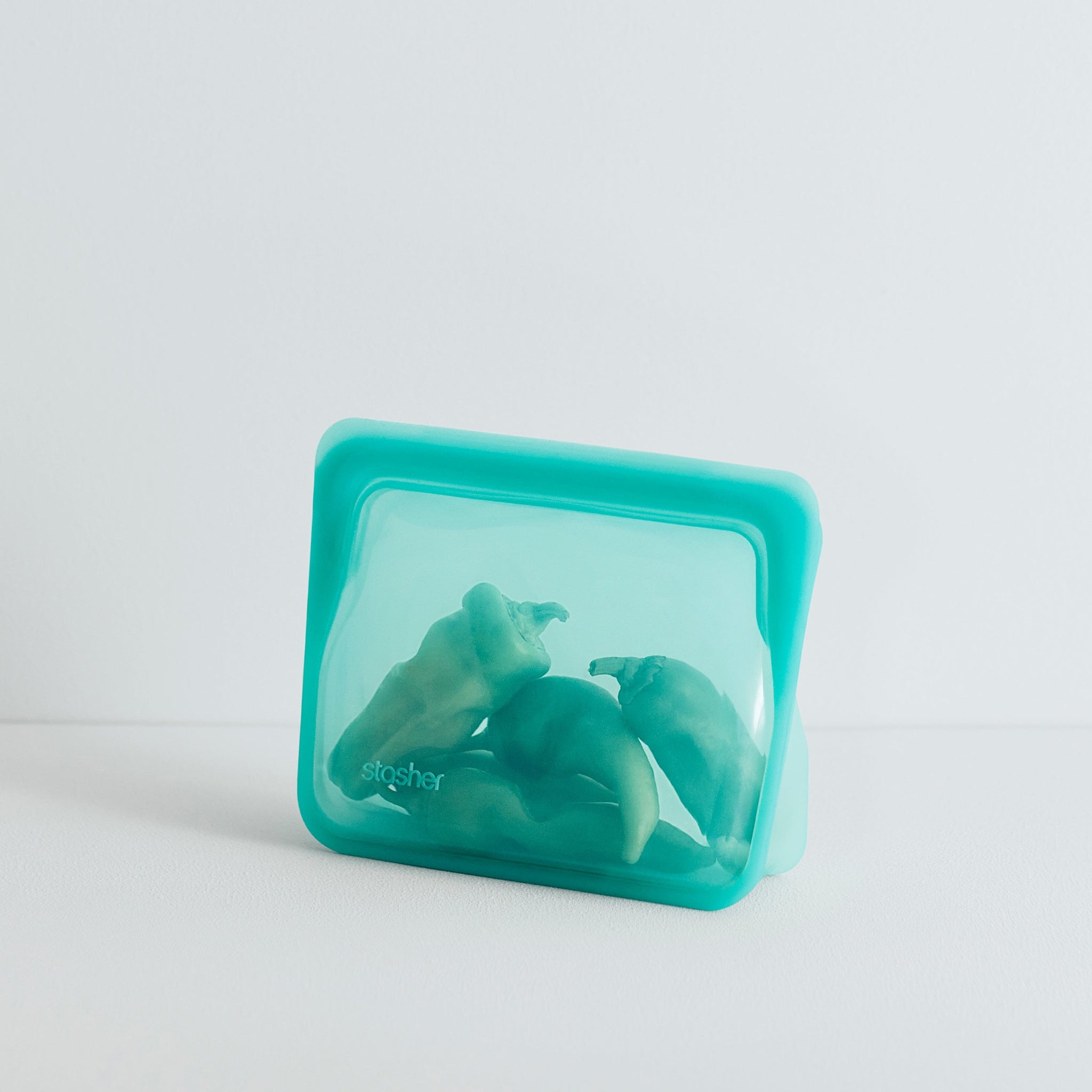 aqua: Reusable Silicone Stasher Stand Up Mini Bag