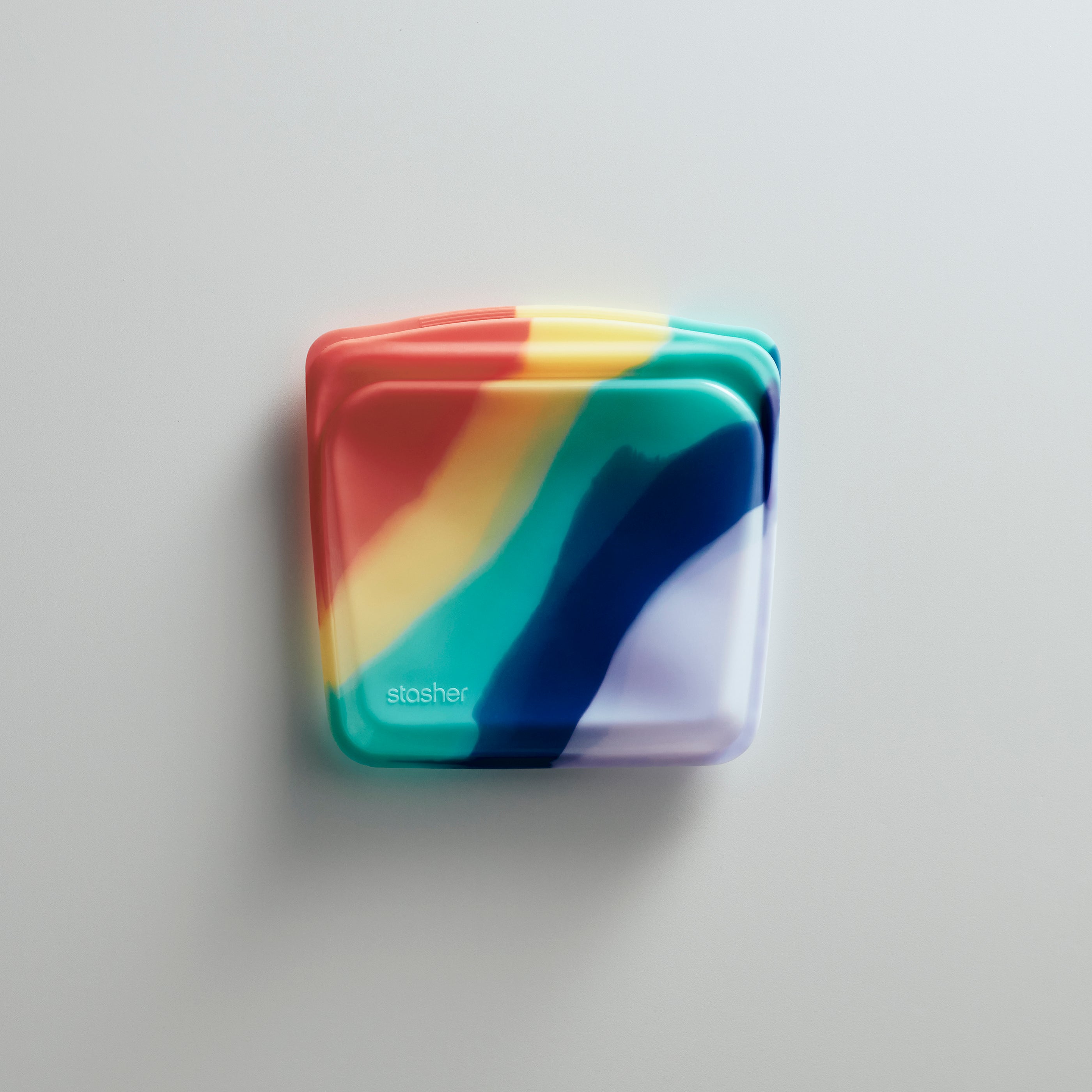 rainbow splash: reusable silicone sandwich bag