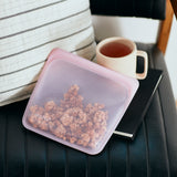 pink: Reusable Silicone Stasher Sandwich Bag